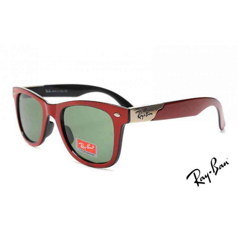 ray ban rb2151 wayfarer sunglasses black frame crystal green len